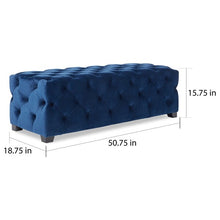 Load image into Gallery viewer, Velvet Rectangle Ottoman