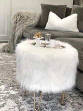 Load image into Gallery viewer, Faux Fur Ottoman