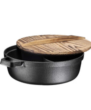 Load image into Gallery viewer, 2 in 1 Pot with Wooden Lid