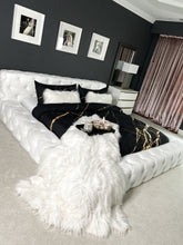 Load image into Gallery viewer, Gold Glitter Black Duvet Cover Set